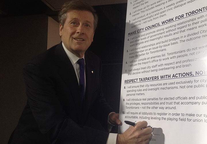 Toronto mayoral candidate John Tory