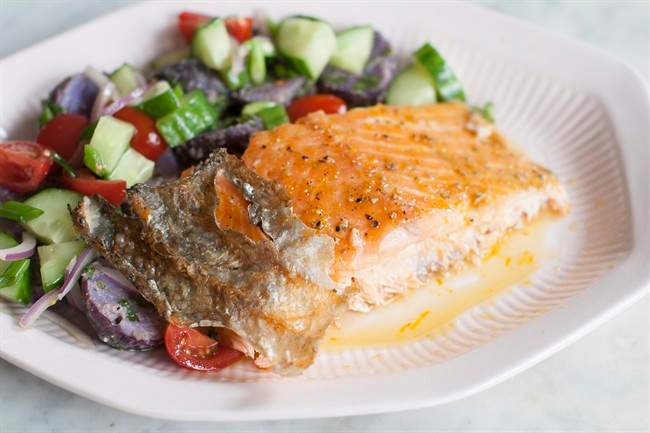 Feed a crowd with a bourbon-glazed salmon fillet