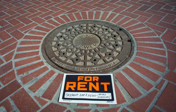 A “basement apartment” rental listing, posted as part of a San Francisco photographer’s SF: For Rent series.