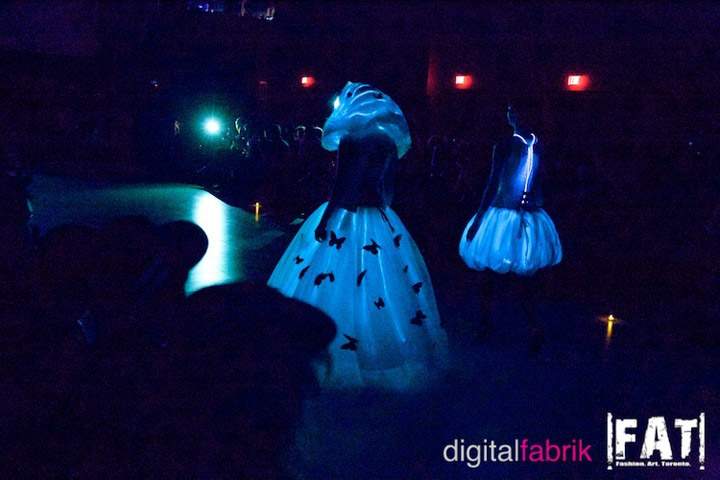 Tues. April 22, 2014: Starkers Corsetry sent a troop of models down the FAT 2014 runway, outfitted in wares with a decidedly tech-minded edge.