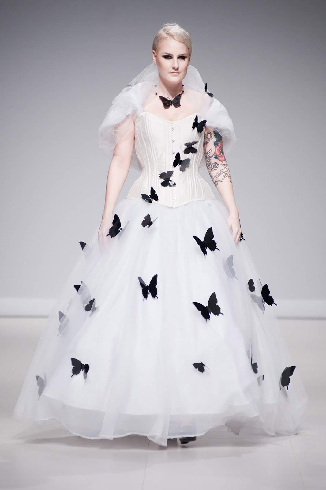 Tues. April 22, 2014: Starkers Corsetry sent a troop of models down the FAT 2014 runway, outfitted in wares with a decidedly tech-minded edge.