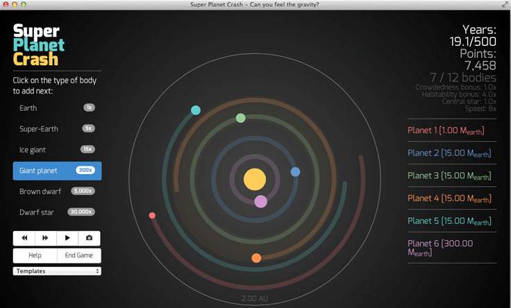 Warning: Super Planet Crash may make you addicted to science.