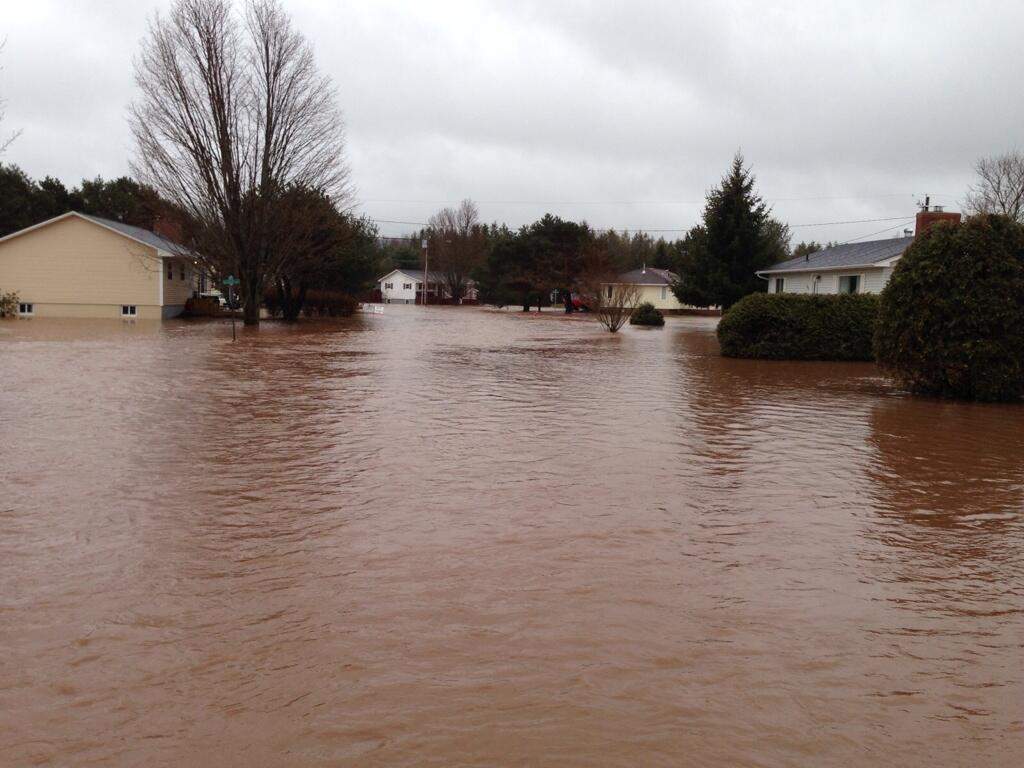 The village of Sussex Corner, N.B. has declared a state of emergency amid reports that 70 per cent of the area is underwater.
