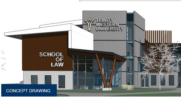 A concept drawing of Trinity Western University's proposed law school.