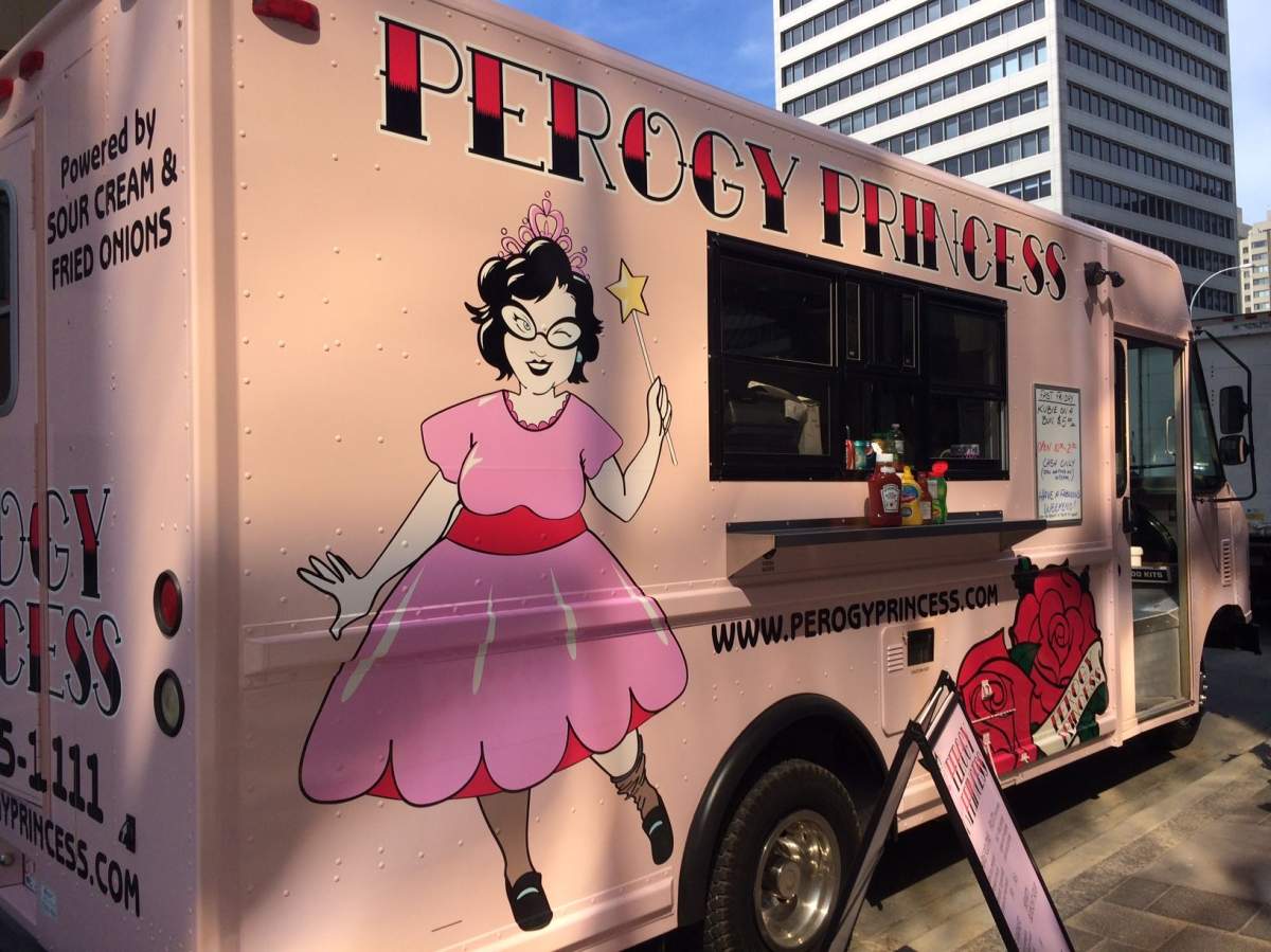 Perogy Princess Food Truck in downtown Edmonton, May 23, 2014