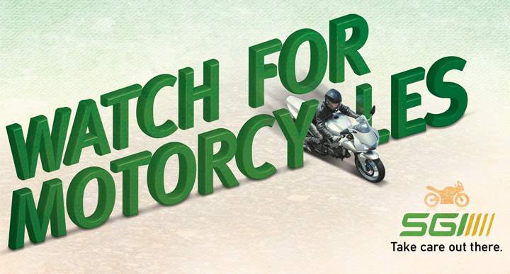 SGI is asking vehicle and motorcycle operators to look out for one another as summer approaches.
