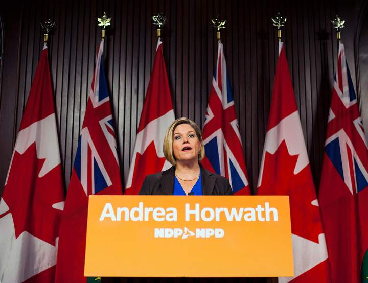 Andrea Horwath announces plans for a 'savings and accountability' minister