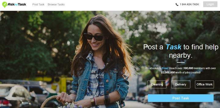 AskForTask homepage