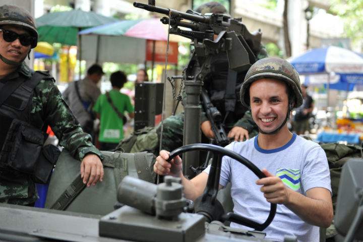 Martial law doesn't seem to be affecting tourism in Bangkok as of yet.