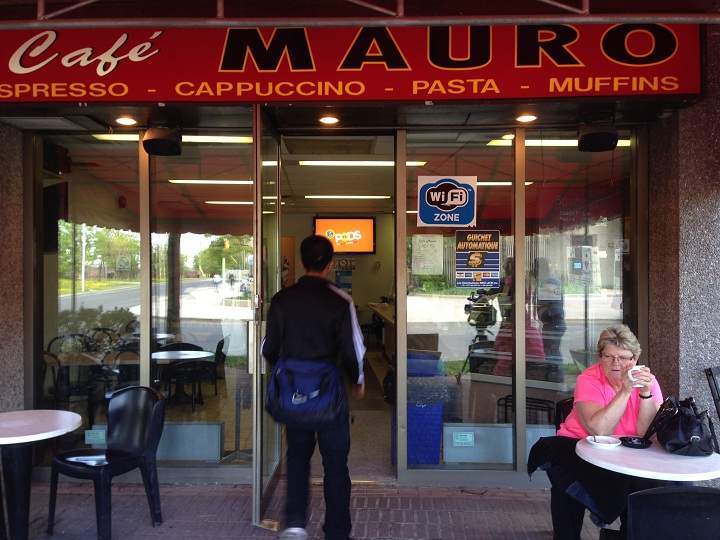 The owner of Café Mauro, near Vendome metro station, is being evicted by the MUHC superhospital.