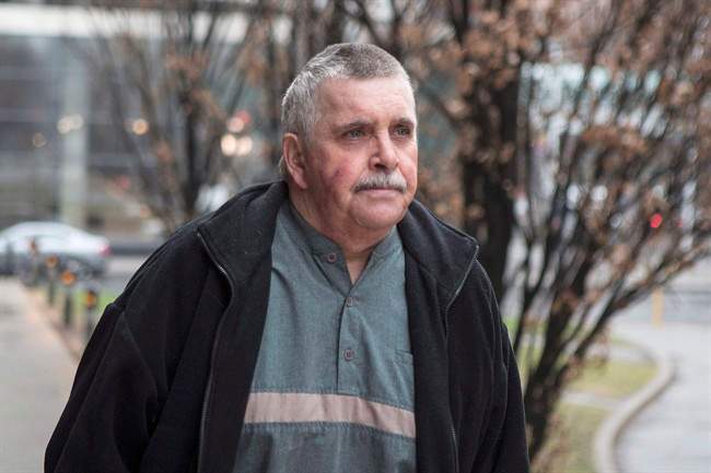 Gordon Stuckless arrives at court in Toronto on April 22 , 2014.