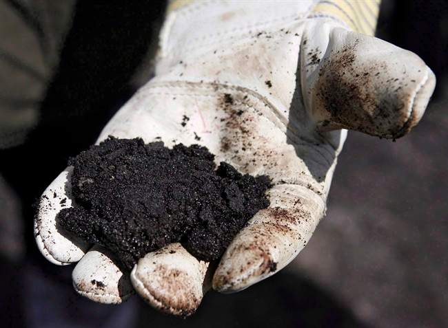 Raw tar from the oil sands in Alberta.