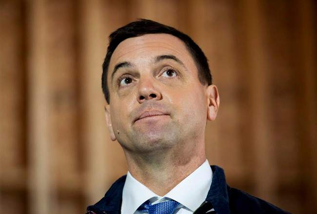 Ontario PC leader Tim Hudak speaks in Vaughan, on Thursday, May 8, 2014.