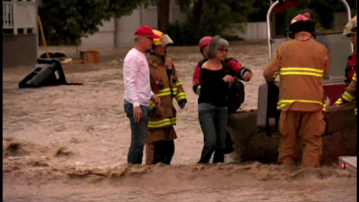 Emergency responders rescued dozens of people from the flood waters in communities along the Elbow and Bow Rivers/June 20, 2013.