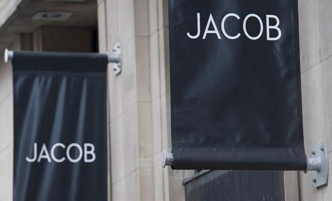 A Jacob clothing store is shown in Montreal, Tuesday, May 6, 2014.