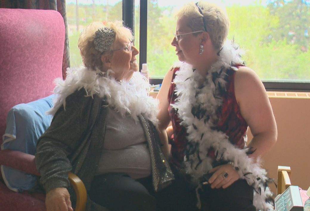 Inez Whitfield, 86, and her daughter Kendra before the Lady Gaga concert in Edmonton May 26, 2014.