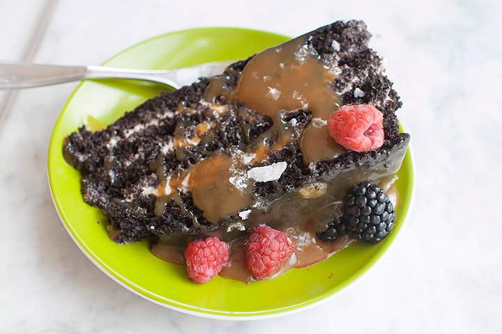 recipe for salted caramel malted mocha ice cream cake
