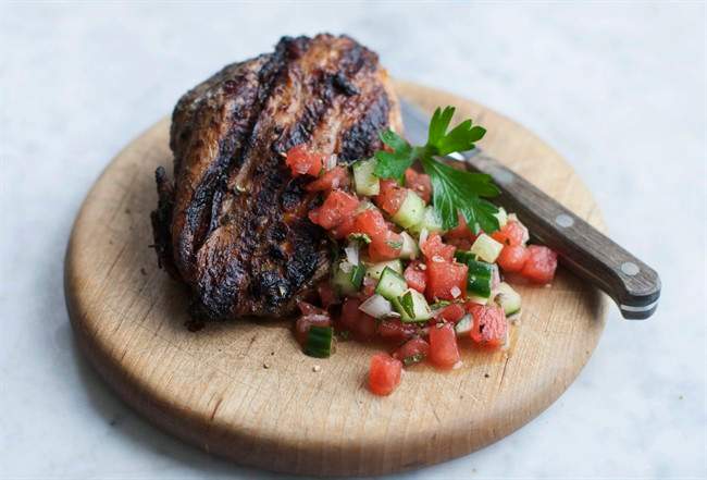 A healthy way with fiery chicken and cooling salsa