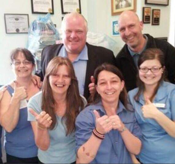 This photo marks the first time Mayor Rob Ford has been seen in public since entering rehab.