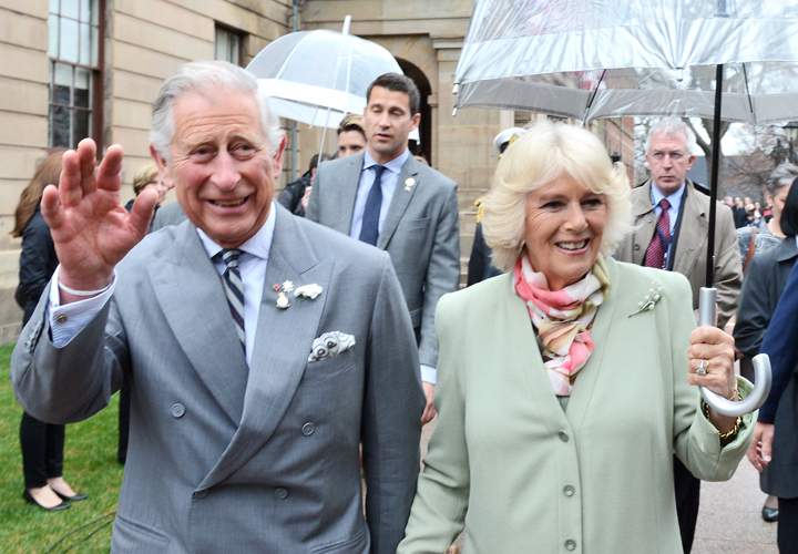 Prince Charles and his wife Camilla are greeted in Charlottetown, P.E.I. on Tuesday, May 20, 2014.