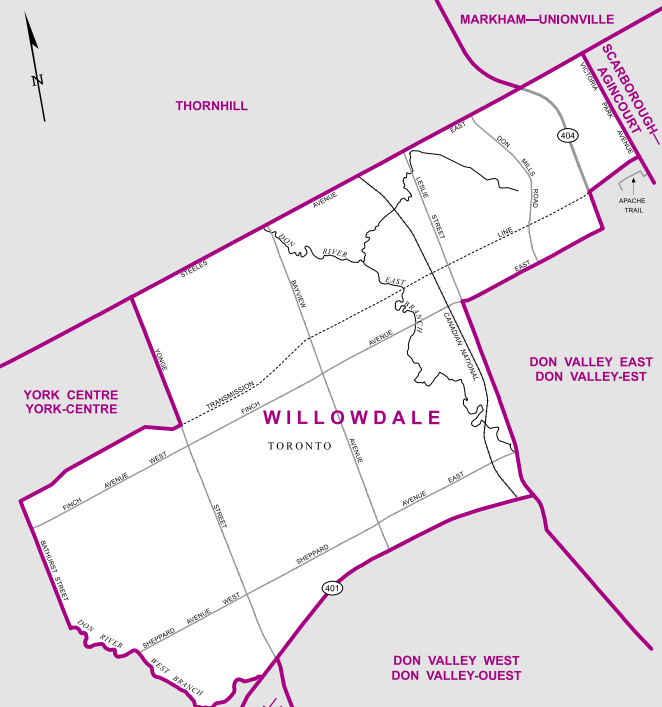A riding with apartments down Yonge Street and middle-class homes everywhere else, this district is bordered by Highway 401 to the south, and stretches as far west as Bathurst Street and far east as Victoria Park Avenue.