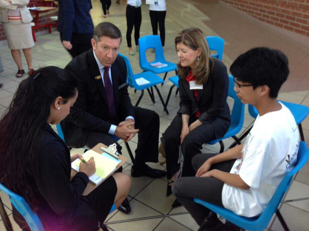 The Sheldon Kennedy Child Advocacy Centre gathered groups made up of front-line workers like police officers, members of corporate Calgary, politicians and young students.