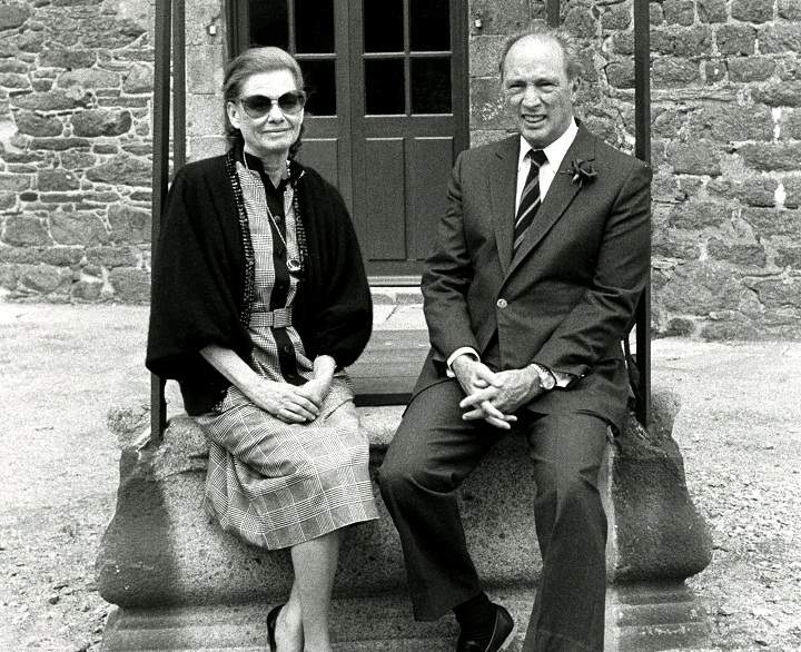 Liliane Stewart with her husband.