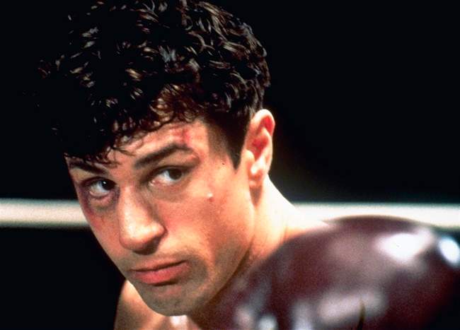 FILE – This 1980 undated handout file photo shows Robert De Niro as Jake La Motta in a boxing scene from Martin Scorsese’s film “Raging Bull.”