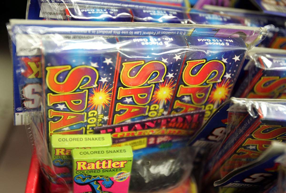 Keep unused fireworks away from the one being ignited.