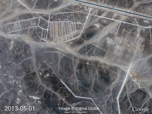 An animation of Azraq Camp's construction