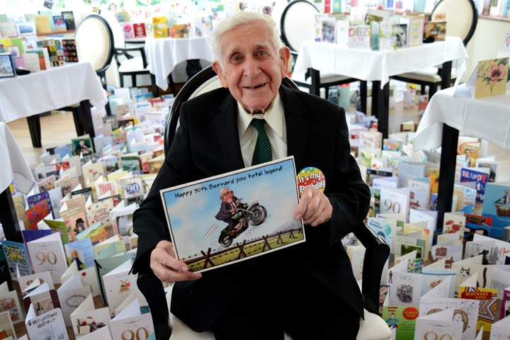 WW II veteran Bernard Jordan enjoyed a special 90th birthday Tuesday June 17, 2014.