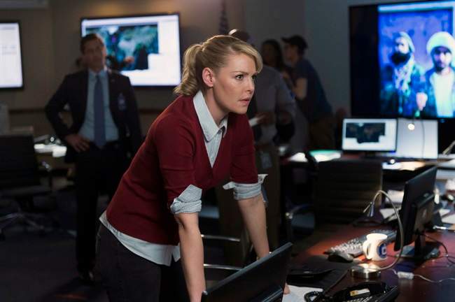 Katherine Heigl portrays CIA agent Charleston Tucker in NBC's new series, "State of Affairs.".