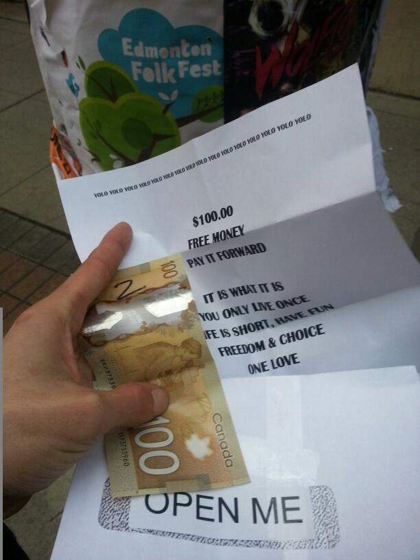 Jody Mitoma shows off his scavenger hunt find on Twitter. 