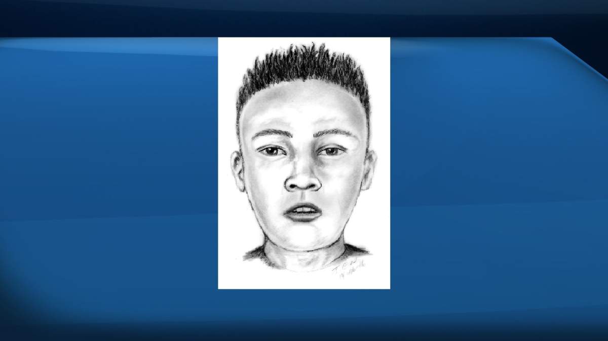 Sketch of suspect who allegedly was spotted performing an indecent act near a Sherwood Park school. 