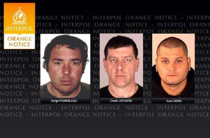 Interpol has issued an global alert for three escaped prisoners after a Quebec helicopter jailbreak.