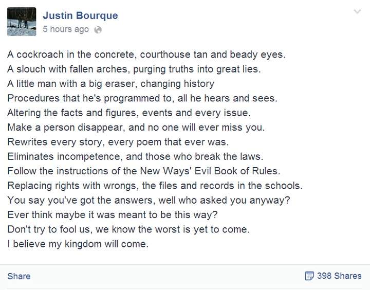Justin Bourque Facebook