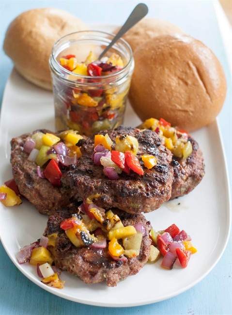 Crank the heat for grilled mango tomatillo salsa