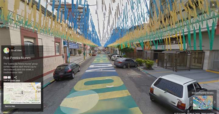 Rua Pereira Nunes in Brazil. Image via Google Street View.