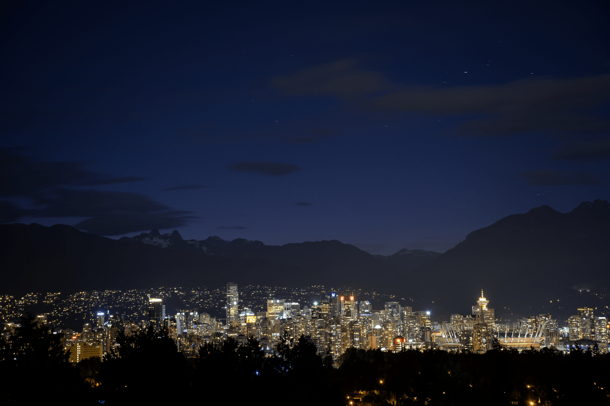 The view from Queen Elizabeth Park in Vancouver.