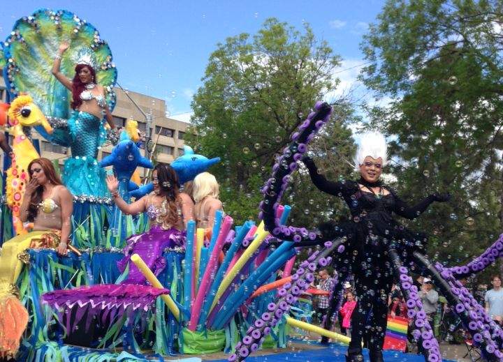 Pride Parade makes its way through downtown Edmonton Saturday, June 7, 2014.