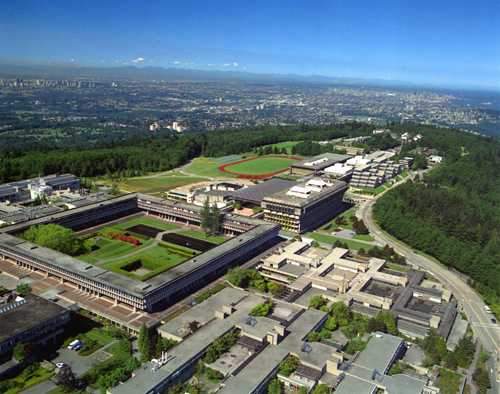 Simon Fraser University campus in Burnaby.