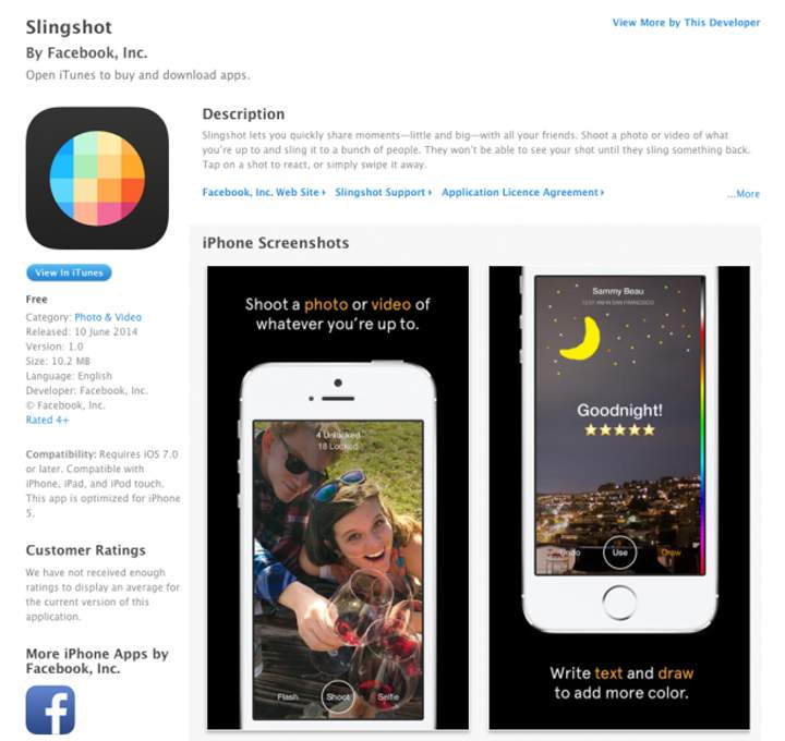 On Monday Facebook accidently launched an app called “Slingshot” in the App Store for iOS users.
