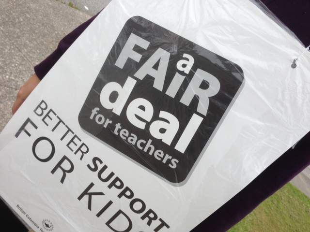 Teachers on the picket line on day 1 of the full-scale strike.