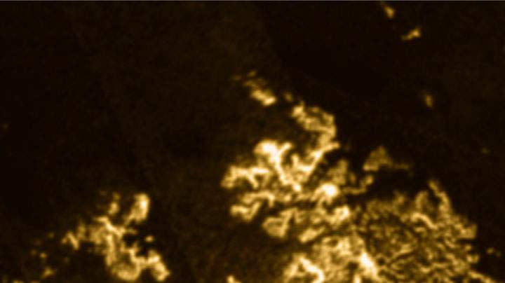 A strange new island has appeared on Saturn's moon, Titan.