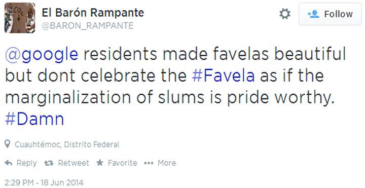 Google’s Brazilian favela doodle garners controversy online - image