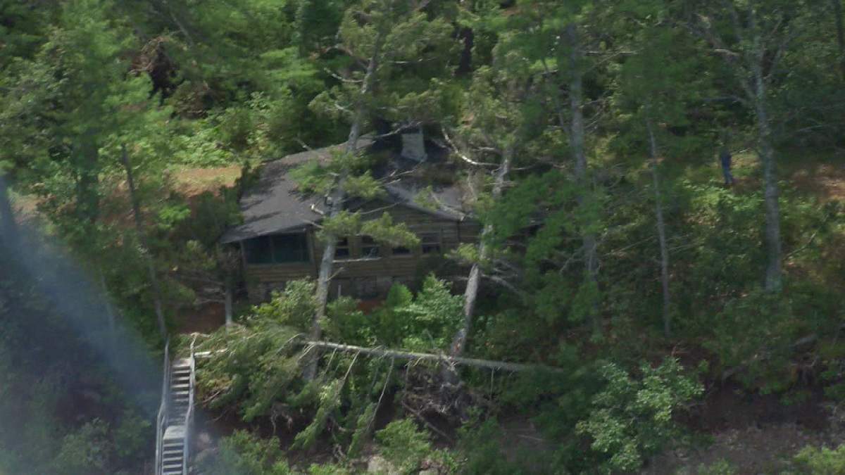 A bird’s eye view of Arthur’s impact near Grand Lake.