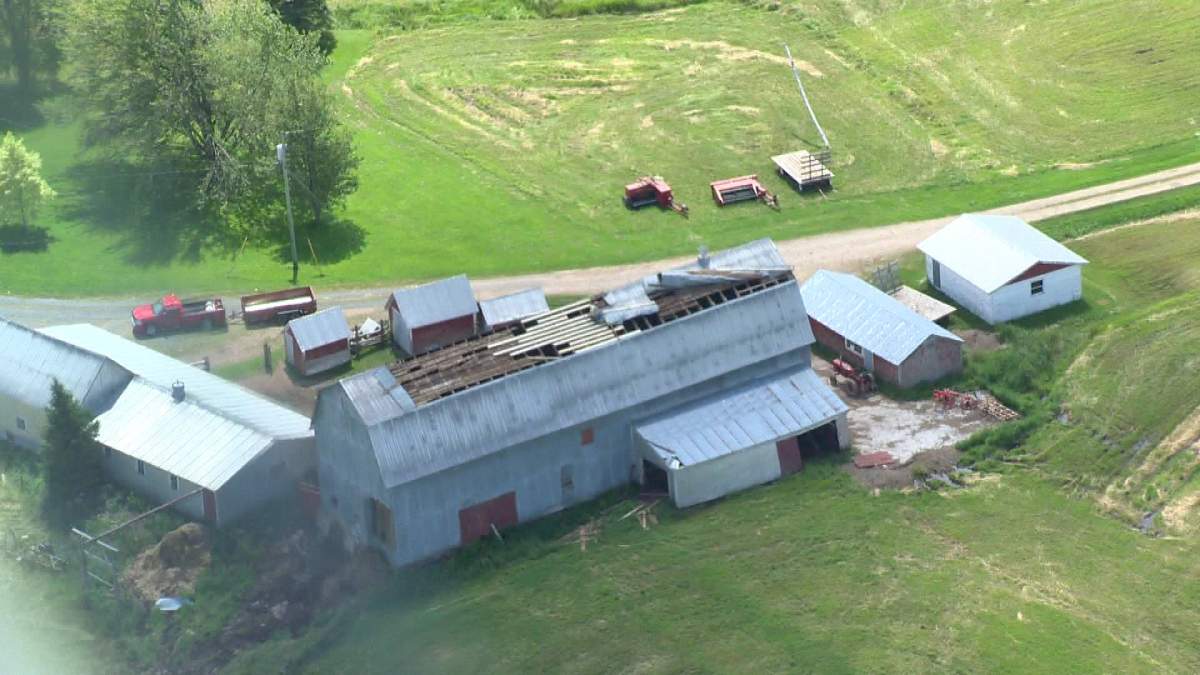 A bird’s eye view of Arthur’s impact near Gagetown.