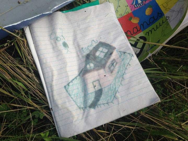 Personal effects near the wreckage from Malaysia Airlines Flight MH17
