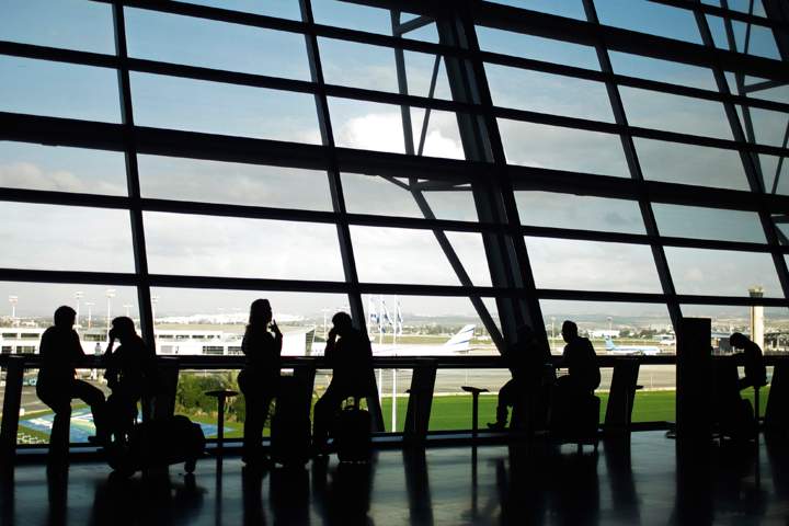 FILE - In this Jan. 5, 2010 file photo, passengers are seen in Ben Gurion airport near Tel Aviv, Israel. 