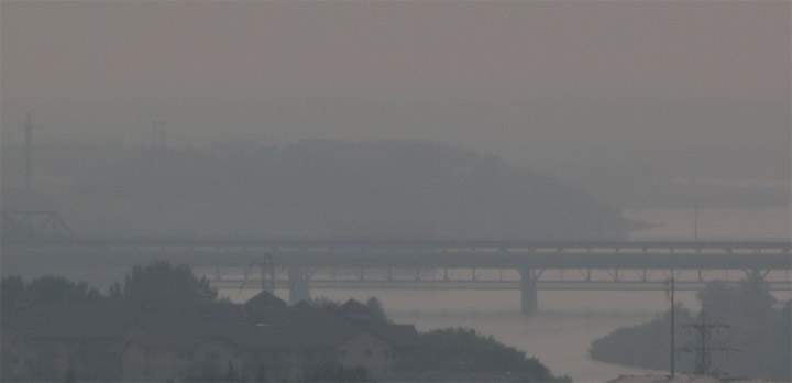 If you were outside anytime over the past 24 hours, you may have noticed a thick haze over Saskatoon and parts of west-central Saskatchewan.